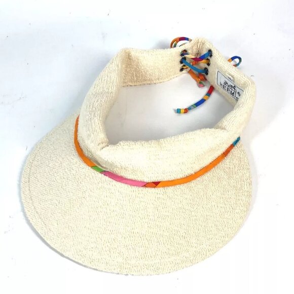 HERMES pile hat Sun visor cotton IvoryBased/Multicolore - Picture 10 of 11